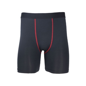 Calzoncillos bóxer sin costuras de cintura media para hombre, de spandex, transpirables, de punto, de secado rápido, con logo personalizado, lisos, para uso diario, al por mayor - Product Image 1