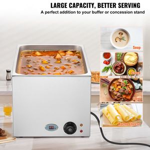 Scaldavivande Elettrico Commerciale 19QT Bain Marie 1200W in Acciaio Inossidabile per Buffet, Attrezzatura per Mantenere Caldi e Riscaldare Alimenti - Product Image 2