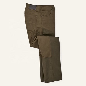 Men's Olive Green Cotton Canvas Hunting Pants Solid Color Breathable Autumn Outdoor Wear - Product Image 3