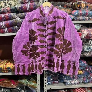 Indian Handmade Suzani Cotton <b>Jacket</b> Hand Embroidered <b>Short</b> <b>Jacket</b> Unisex Coat Handmade Suzani <b>Short</b> <b>Jacket</b> - Product Image 3