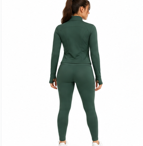 Women <b>Yoga</b> Set 3 Piece Wholesale Gym Fitness Workout Clothing Leggings Sports Top <b>Jacket</b> Breathable Stretch Soft Touch Activewea - Product Image 6