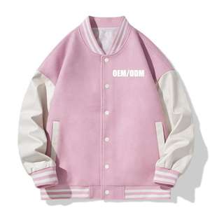 SIALVERSE Custom Designed Waterproof Varsity Baseball Jacket Student Uniform Casual Coat Covered Button Ladies Adults <b>Kids</b> - Product Image 2