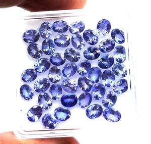 Natural Tanzanite Oval Cut Loose Gemstone Wholesale Lot Faceted Jewelry - Product Image 1