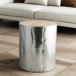 Métal martelé Laiton Antique Couleur Petite Table - Product Image 4