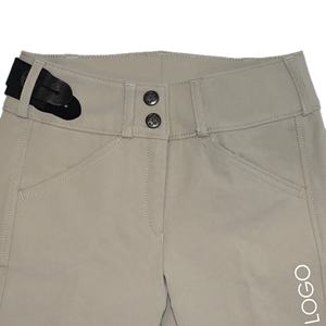 Horsekraft Niños Compresión Equitación Ecuestre Pantalones Bolsillos delanteros Slash Precio al por mayor Algodón Cuero Deportes Leggings Caballo - Product Image 2