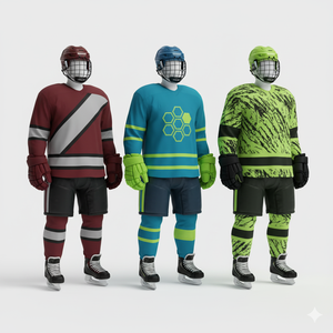 Uniforme de Hockey sobre Hielo Sublimado al por Mayor 2026 |   Calcetines Personalizados para Equipos Deportivos |   Servicio OEM |   Poliéster 100% Ligero de Alta Calidad - Product Image 2