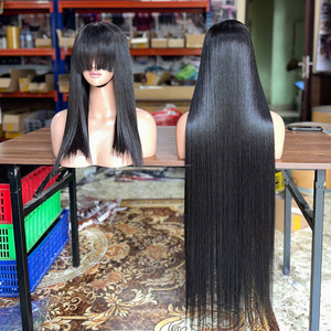 Perruques en cheveux humains en gros, cheveux bruts vietnamiens, perruques Lace Front sans colle, perruque ultra-lisse longue, densité 250%, bouclée, ondulée, personnalisable - Product Image 2