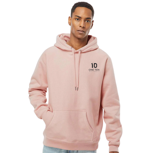 <b>Mens</b> Heavyweight Cross-Grain Hoodie Dusty <b>Pink</b> Premium Cotton Fleece Pullover <b>Sweatshirt</b> Custom Logo OEM ODM Casual Winter 380g - Product Image 1