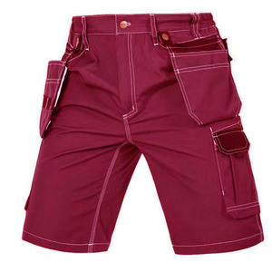 Shorts cargo personnalisés pour hommes, couleur unie, en toile respirante, taille mi-haute, fermeture boutonnée, longueur Bermuda, avec plusieurs poches - Product Image 5