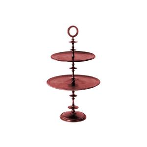 Base de metal de 3 niveles para pasteles con superficie superior ancha para exhibir repostería en panaderías, cafeterías y restaurantes. - Product Image 5