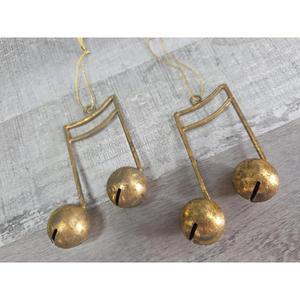 Campana Decorativa Metálica con Diseño Moderno y Fabuloso, Adorno Navideño con Notas Musicales, Campanas Metálicas, Accesorios de Decoración Festiva - Product Image 3