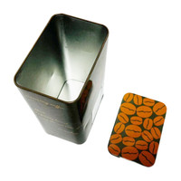 Produits en fer blanc personnalisés en usine Boîte métallique rectangulaire Emballage de boîte de conserve de café avec fenêtre transparente