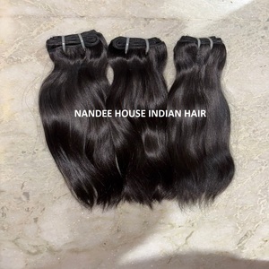 NANDEE HOUSE INDIAN Remy Hair Perruques en cheveux humains à dentelle frontale et à dentelle complète, à cheveux simple épaisseur, pointes naturelles, toutes couleurs - Product Image 6
