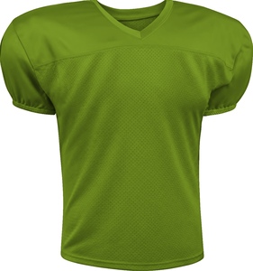 Camiseta Deportiva Personalizada de Fútbol Americano Color Verde Oliva Claro, Malla Transpirable, Cuello en V, para Entrenamiento en Equipo - Product Image 1