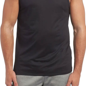 Men's Fitness Men's Athletic Gym Workout Bodybuilding Tank Tops Fitness Lightweight <b>Stringer</b> <b>Vest</b> Solid Cotton O-Neck Tank Top - Product Image 4