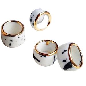 White Gold Color <b>Resin</b> Marble Napkin <b>Ring</b> Holder Round Shape Best Finishing Handmade Napkin <b>Ring</b> Cloth Holder for Dining Table - Product Image 1