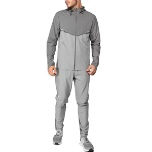 Ensemble de survêtements de sport décontractés à capuche pour hommes, personnalisables, de haute qualité, à fermeture éclair intégrale, à prix abordable, les plus vendus - Product Image 1