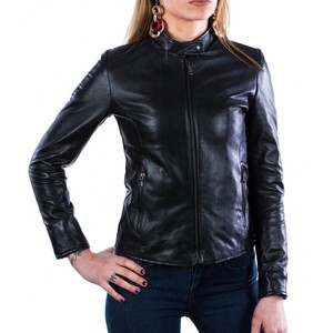 High Quality <b>Women's</b> Breathable PU Leather Motorcycle Jacket <b>Summer</b> Winter Plus Size Oversized Casual Plain Silk Lining - Product Image 3