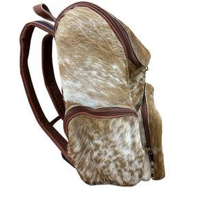 Custom Cowhide Hair-On Leather <b>Backpack</b> Travel Laptop Bag Custom Logo Wholesale Supplier Manufacturer Bulk LHBP-0030 - Product Image 4