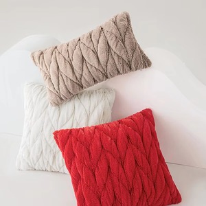 Funda de Cojín Cuadrada de Piel Sintética con Patrón Geométrico, Estilo Nórdico, Decoración del Hogar, Funda de Almohada 100% Algodón - Product Image 4
