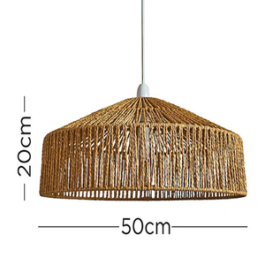 Japanese Rattan Weaving Kitchen Counter Pendant <b>Light</b> Hemp <b>Rope</b> Pendant Lamps - Product Image 2