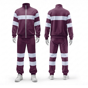 Fabricante de Conjuntos Deportivos de Poliéster Personalizados al Por Mayor, de Secado Rápido, para Correr, Gimnasio y Deportes al Aire Libre, Chaqueta y Pantalones - Product Image 3