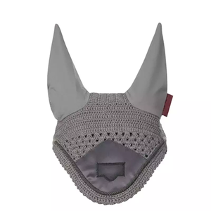 Premium Custom Logo Horse <b>Fly</b> Veil Navy Blue Mesh Ear Bonnet Handmade Breathable Equestrian Horse Riding Equipment - Product Image 2