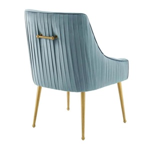 Chaises de salle à manger de luxe nordiques pour restaurants, ensemble de fauteuils en tissu, chaise minimaliste pour salon, mobilier commercial hôtelier - Product Image 3