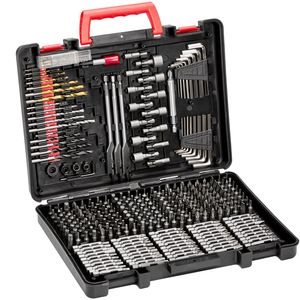 Set di punte da trapano multiuso da 318 pezzi per foratura e avvitatura su legno, metallo e cemento - Product Image 1
