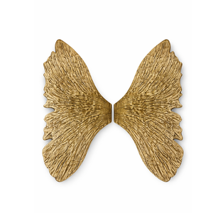 Poignée de porte moderne en laiton Celeste Wings, motif aile d'ange |   Poignée d'entrée d'hôtel extérieure durable pour portes de prestige - Product Image 1