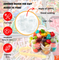 Boîte de rangement réutilisable en plastique transparent style fleur Kwang Hsieh pour bonbons, aliments, chewing-gum, gelée, jus et sucre, personnalisable
