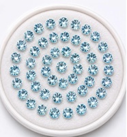 Topacio Azul Cielo Natural de 3MM-10MM, Corte Brillante, Calidad AAA |   Anillos y Colgantes Personalizados con Piedras Sueltas, Joyería Fina de Brasil