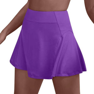 Jupes de tennis plissées taille haute personnalisées avec short intégré, poches élastiques à bande large, respirantes, douces et écologiques pour femmes - Product Image 6