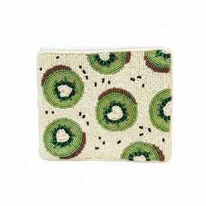 Beaded Mini <b>Coin</b> <b>Purse</b> With Colorful Heart Pattern Zipper Closure Unisex Portable Modern Style - Product Image 3