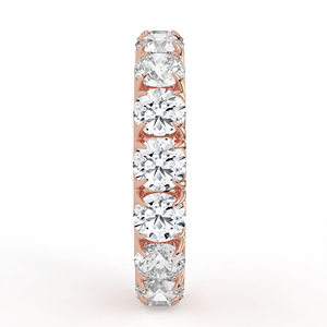 Anillo de Oro Amarillo de 14K y 18K con Diamantes Cultivados en Laboratorio, Color Champán, Paleta Desértica, Engaste Compartido, Banda de Eternidad Completa - Product Image 6
