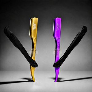 JRL Gold & Black Magnetic Luxury Stainless Steel Manual <b>Straight</b> Edge <b>Razor</b> with Custom Logo for Professional Barbers Beard Care - Product Image 1