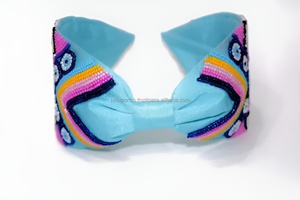 Diademas de tela luminosas de estilo americano con nudos y cuentas de alta calidad personalizadas 2025 para niños, al por mayor, con parches y pegatinas - Product Image 2