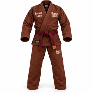 Uniforme de Práctica de Artes Marciales Personalizado con Logotipo Bordado, Diseño Cruzado y Longitud Completa, Venta al Por Mayor OEM - Product Image 1