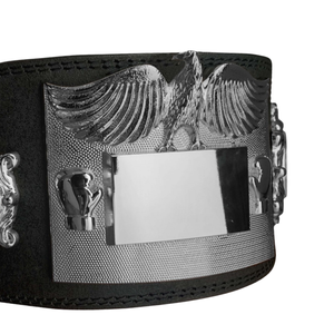 Cinturón de Campeonato Personalizable con Alas Plateadas y Guantes de Boxeo, Cinturón de Cuero de Primera Calidad para Texto Personalizado - Product Image 2
