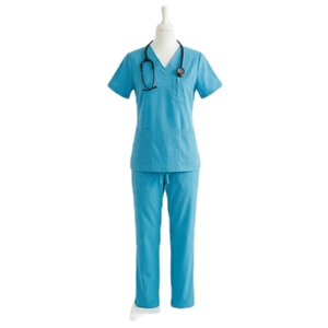 Wholesale Hot Pink Anti Wrinkle Short Sleeve Navy <b>Blue</b> Teal Color High End Fabric Washable Hospital Uniform - Product Image 5