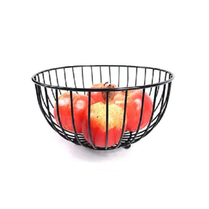 Modern Double Layer Wire Mesh Eco Friendly Durable Iron Round Portable Movable <b>Storage</b> Basket <b>Fruit</b> Rack Kitchen Organizer Use - Product Image 5
