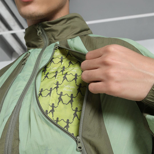 Mens Color Blocking Windproof windbreaker <b>Racer</b> <b>Jacket</b> Stand Collar Zipper Closure Sporty Style Spring Wear Polyester Material - Product Image 5