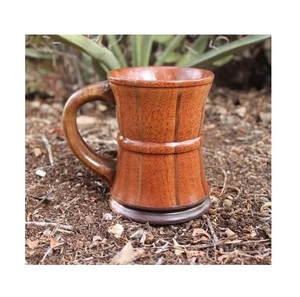 Wooden Mug Handmade Solid Wood Coffee <b>Cup</b> Natural Finish Rustic Style Eco Friendly Drinking Mug for Home - Product Image 3