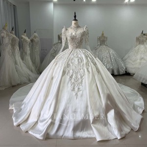 Jancember XS131 <span class=keywords><strong>Civil</strong></span> manches longues paillettes perles mariée gonflée femmes robes <span class=keywords><strong>robe</strong></span> de <span class=keywords><strong>mariage</strong></span> - Product Image 2