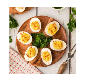 Bandeja de madera sostenible para huevos con grabado, ideal para fiestas y ocasiones especiales, organizador de huevos cocidos, artesanía. - Product Image 3