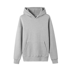 เสื้อฮู้ดผู้ชายสีดำ ทรงปกติ ผ้าฝ้ายเฟรนช์เทอร์รี่ แขนยาว ดีไซน์กระเป๋าเสื้อ สวมใส่สบายๆ สำหรับฤดูใบไม้ร่วง - Product Image 4