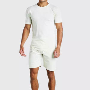 Stylish Summer Two Piece <b>Set</b> for Men Short Sleeve Top Shorts Vacation Outfit 100% Cotton Breathable Quick Dry Eco-Friendly - Product Image 5