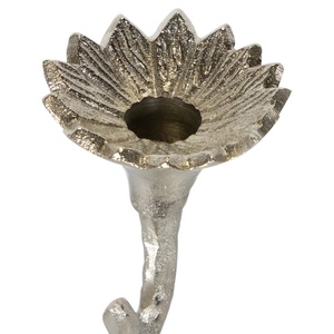 Luxury <b>Silver</b> Aluminum Flower Candle Holder Set Decorative Branch Taper <b>Candlestick</b> for Wedding Centerpiece Modern Floral Vibe - Product Image 2