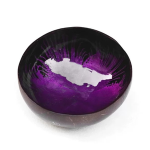Vietnam Hanoi lacquer coconut bowl in <b>natural</b> and colorful designs perfect for eco conscious dining and wholesale use - Product Image 3