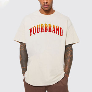 Camiseta de Hombre de Estilo Urbano, Larga, Lisa, Antiarrugas, Personalizada, de Gran Gramaje (220 g/m²), Talla Grande, Manga Corta, 100% Algodón - Product Image 1